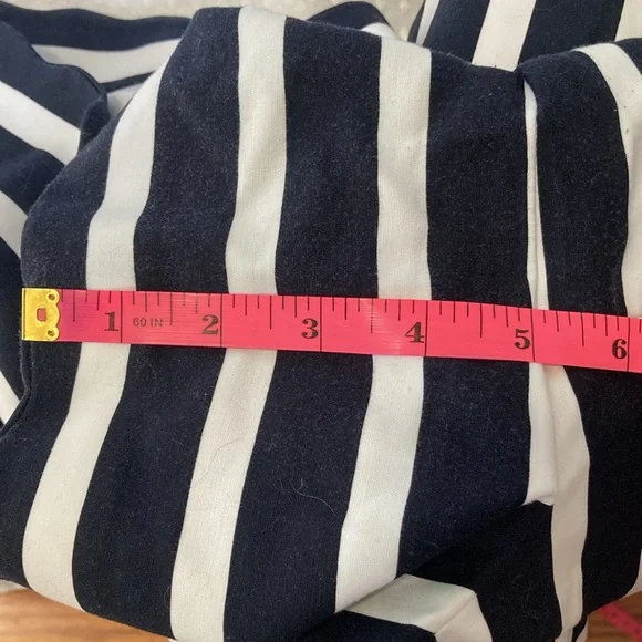 Anne Klein Navy and White Striped Women Shorts - Picture 9 of 9